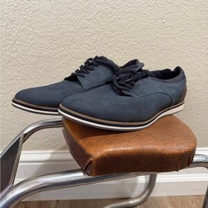 Aldo Navy Blue Lace-Up Casual Oxfords